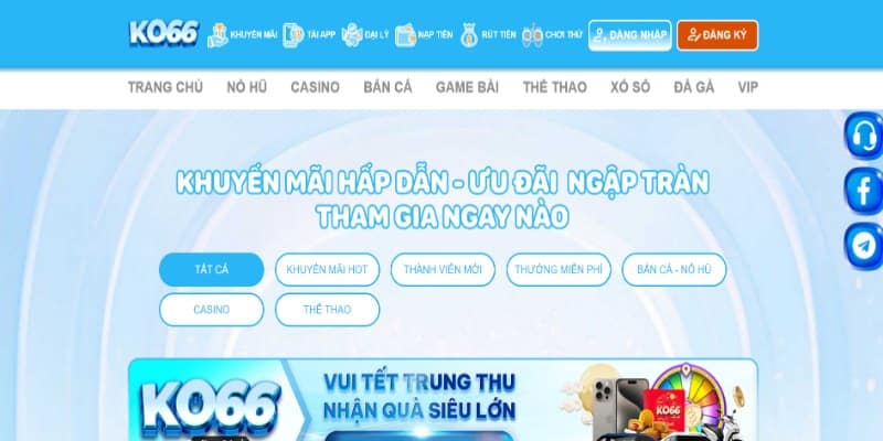 Các điều kiện nhận khuyến mãi KO66